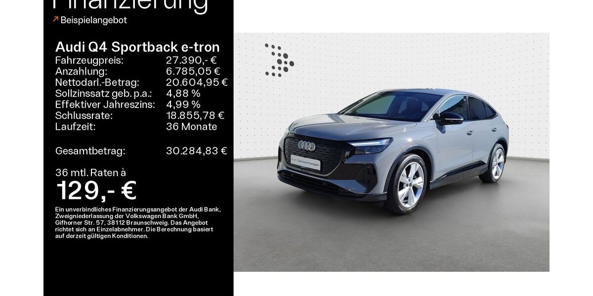 Audi Q4 e-tron 66.756 km 27.390 &euro; Heidenheim an der Brenz 89520