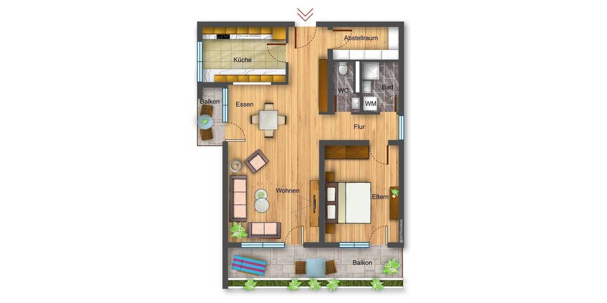 Etagenwohnung Königsbronn Königsbronn - 2 Zimmer, 74 m&sup2;, 195.000&euro; | Angebot:25773549