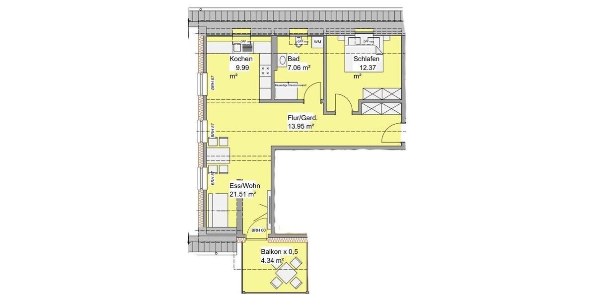 Dachgeschoßwohnung Riesbürg - 2 Zimmer, 69 m&sup2;, 810&euro; | Angebot:25351256