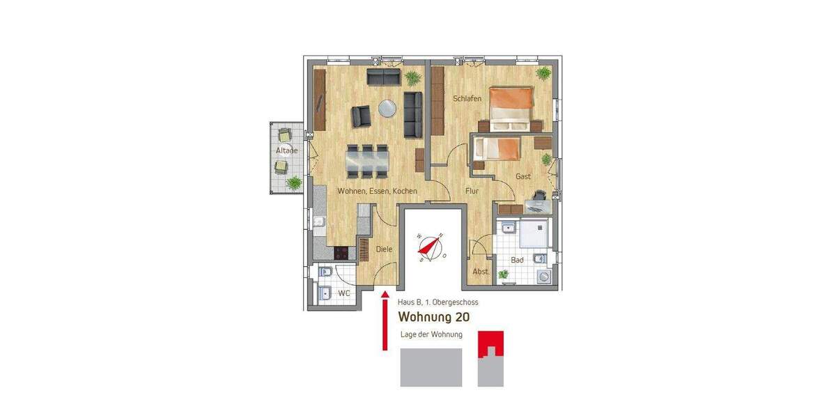 Etagenwohnung Nördlingen - 3 Zimmer, 90 m&sup2;, 579.000&euro; | Angebot:25834961
