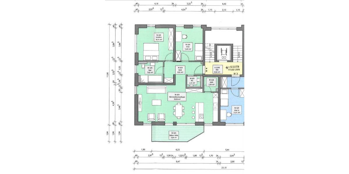 Etagenwohnung Essingen - 4 Zimmer, 95 m&sup2;, 439.000&euro; | Angebot:26036938