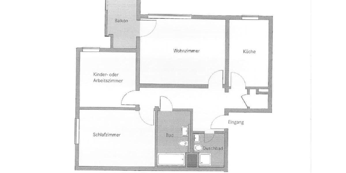 Etagenwohnung Heidenheim an der Brenz Aufhausen - 3 Zimmer, 82 m&sup2;, 184.000&euro; | Angebot:24690480