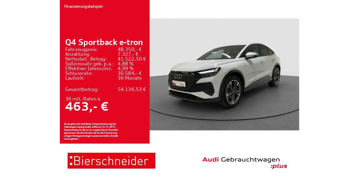 Audi Q4 e-tron 6.833 km 48.350 &euro; Aalen 73431