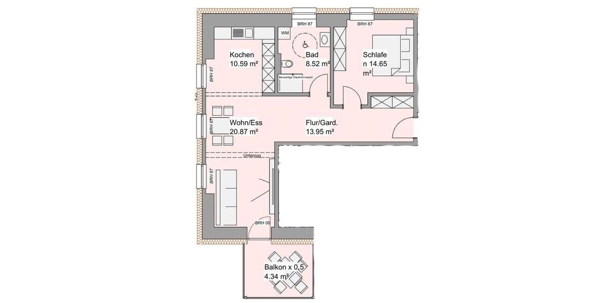 Etagenwohnung Riesbürg - 2 Zimmer, 73 m&sup2;, 810&euro; | Angebot:25351258