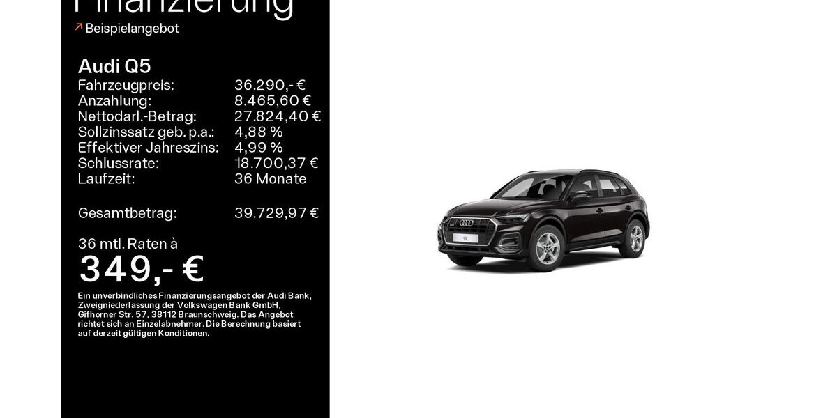 Audi Q5 45.832 km 36.290 &euro; Heidenheim an der Brenz 89520