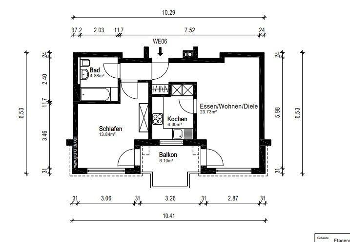 Etagenwohnung Aalen Unterkochen - 2 Zimmer, 52 m&sup2;, 690&euro; | Angebot:26432806