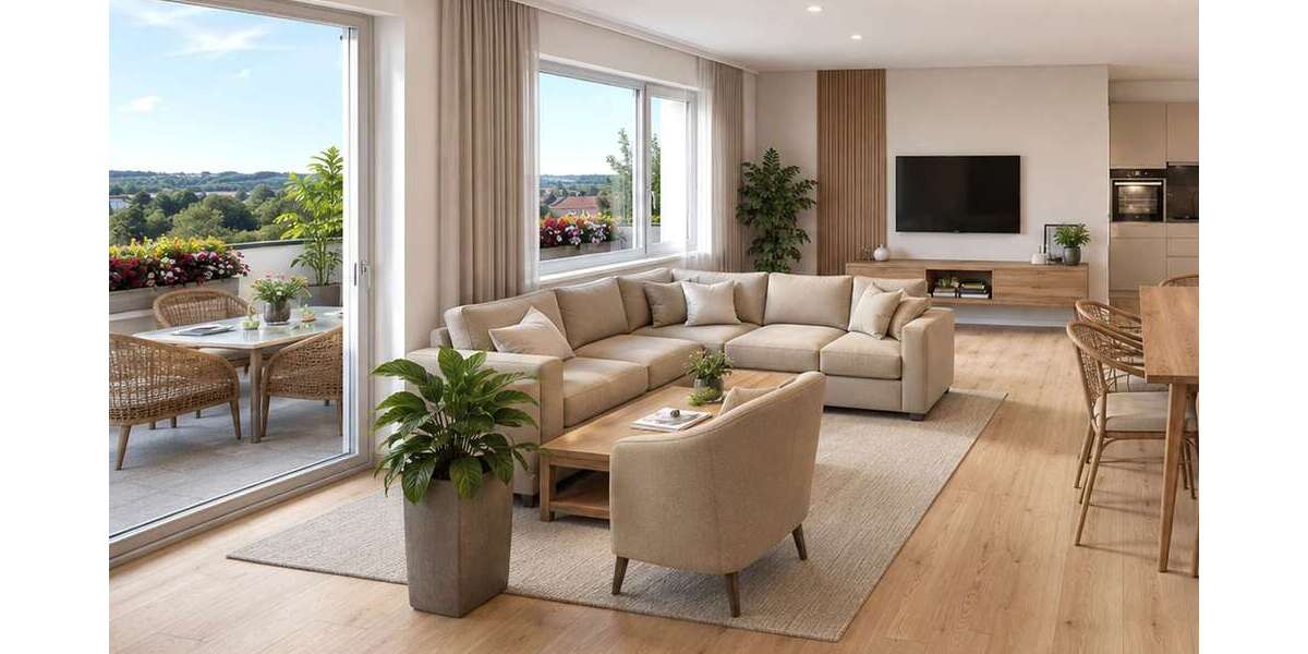 10% Rabatt bis August! Neubauprojekt „Panoramablick“ 3,5 Zi. Wohnung mit Terrasse Aufzug & TG - Terrassenwohnung Göggingen | Angebot:27532448