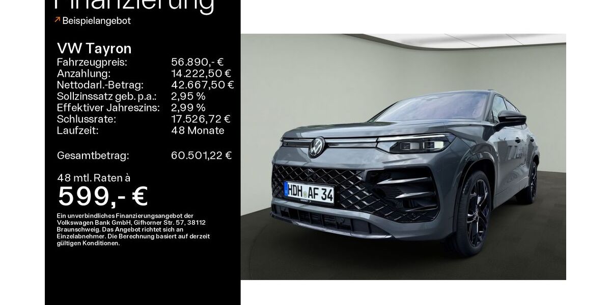 VW Tayron 4.900 km 56.890 &euro; Heidenheim an der Brenz 89520