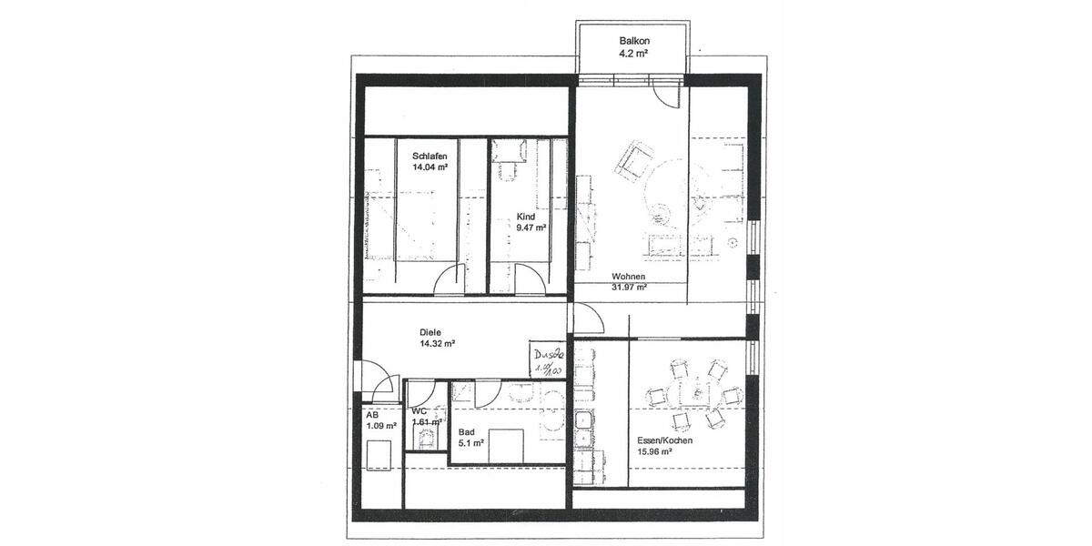 Dachgeschoßwohnung Nördlingen - 4 Zimmer, 97 m&sup2;, 860&euro; | Angebot:25641045