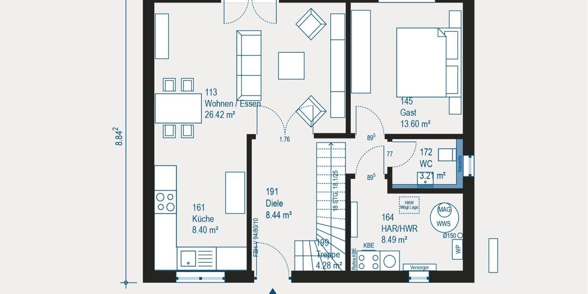 Individuelles Einfamilienhaus mit durchdachtem Konzept in Oberkochen - Einfamilienhaus Oberkochen | Angebot:27662794