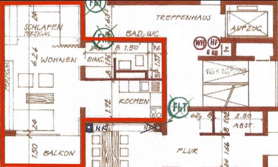 Etagenwohnung Heidenheim an der Brenz Aufhausen - 1 Zimmer, 40 m&sup2;, 128.000&euro; | Angebot:25893735