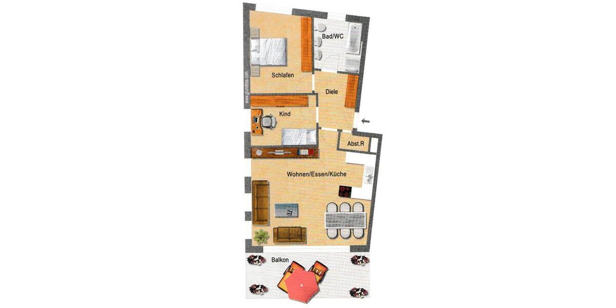 Etagenwohnung Abtsgmünd - 3 Zimmer, 83 m&sup2;, 430.000&euro; | Angebot:26495989
