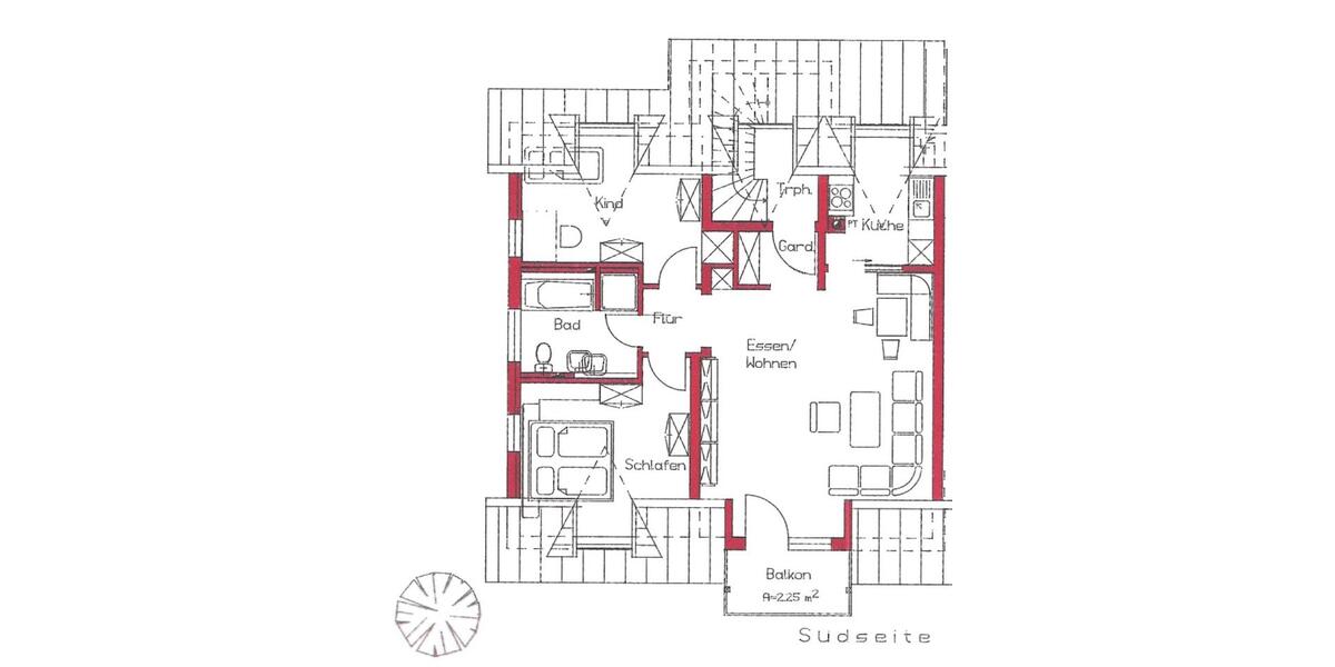 Dachgeschoßwohnung Bopfingen - 3.5 Zimmer, 79 m&sup2;, 570&euro; | Angebot:25792722