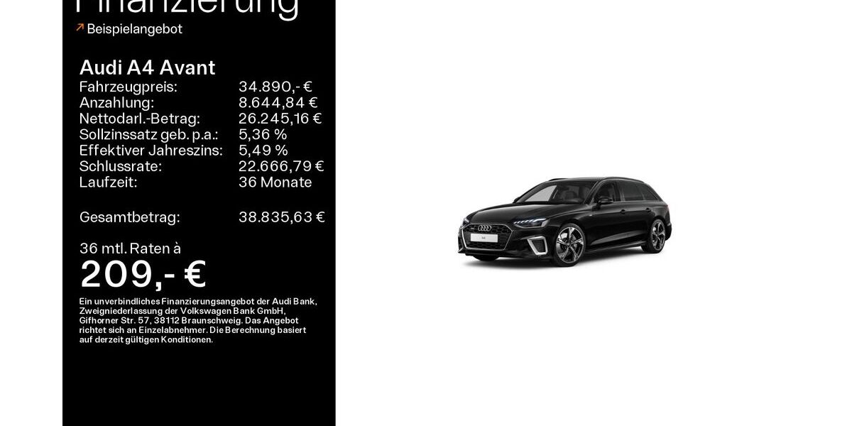 Audi A4 29.710 km 34.890 &euro; Heidenheim a. d. B. 89520