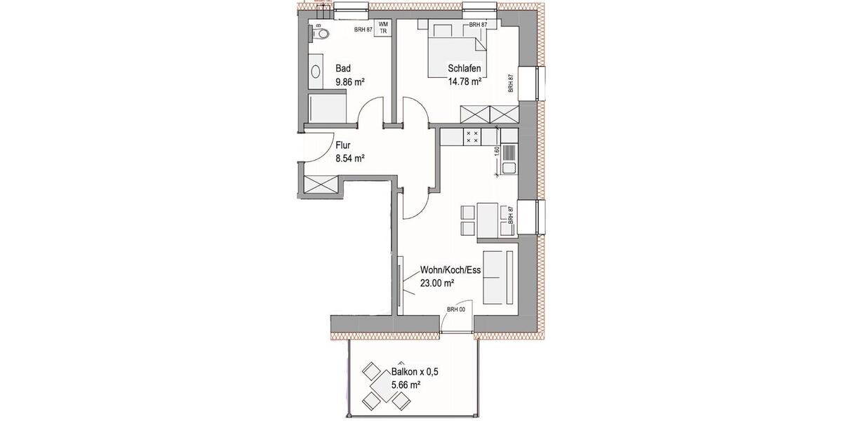 Etagenwohnung Riesbürg - 2 Zimmer, 62 m&sup2;, 710&euro; | Angebot:25351261