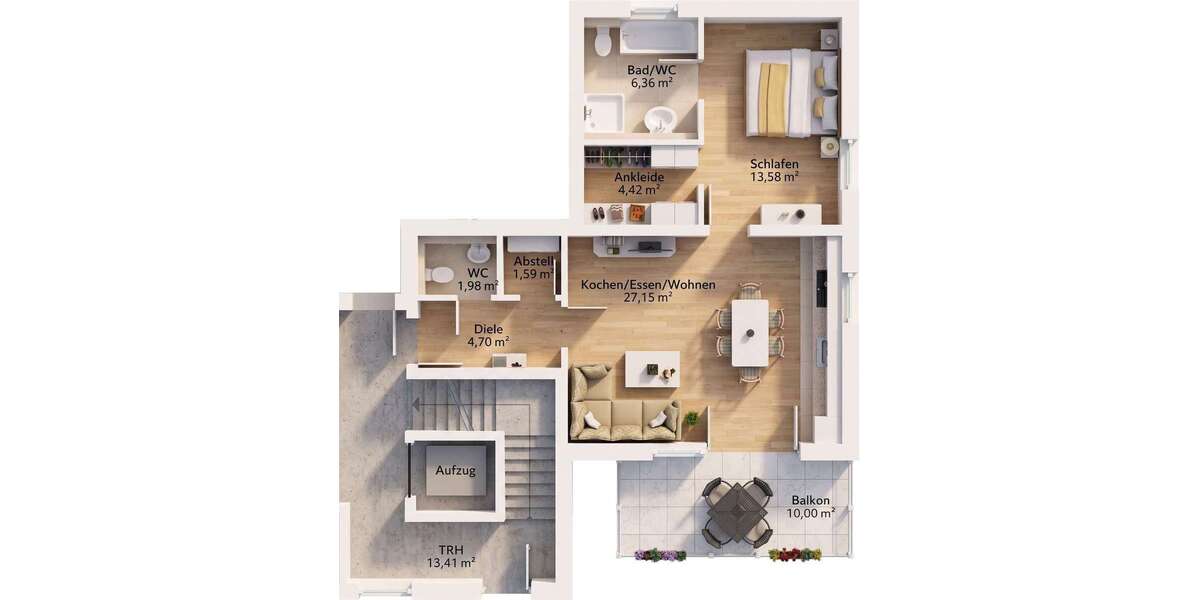 10% Rabatt bis August! Neubauprojekt „Panoramablick“ 3,5 Zi. Wohnung mit Balkon Aufzug & TG - Etagenwohnung Göggingen | Angebot:27532447