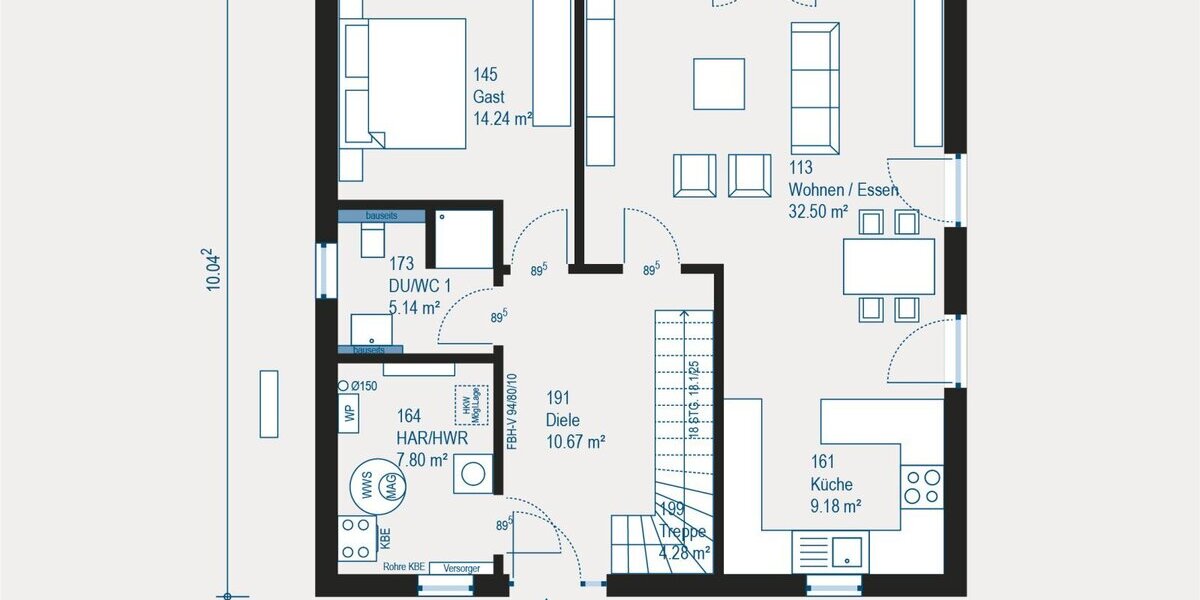 Modern geplantes Einfamilienhaus mit flexiblem Raumkonzept - Einfamilienhaus Heuchlingen | Angebot:27662815
