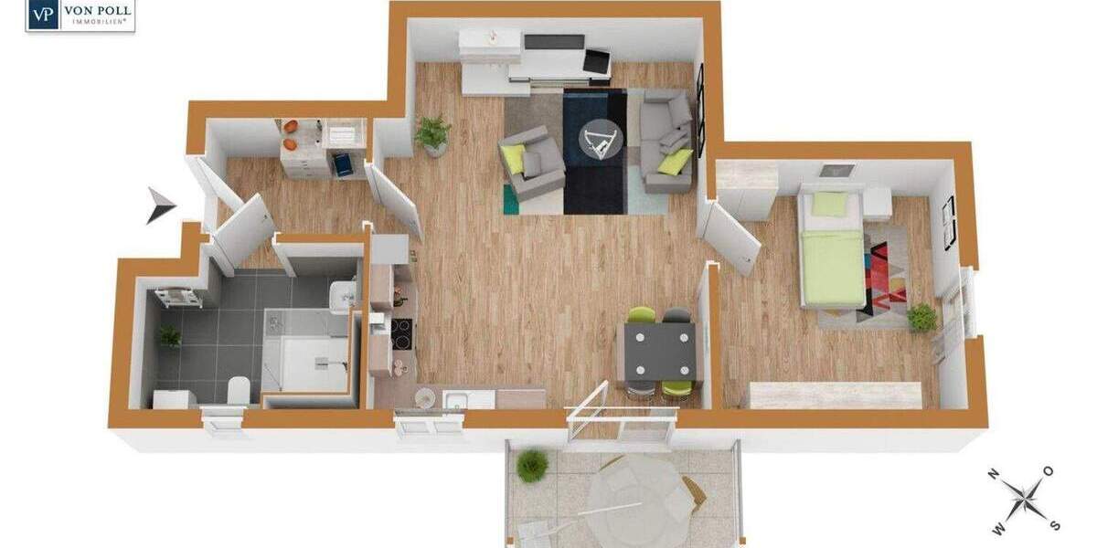 Etagenwohnung Nördlingen - 2 Zimmer, 51 m&sup2;, 334.000&euro; | Angebot:25814077