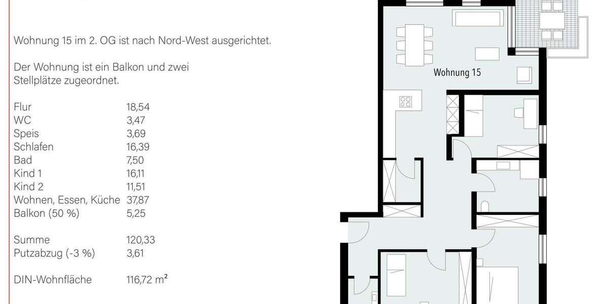 Etagenwohnung Böbingen - 4.5 Zimmer, 117 m&sup2;, 476.000&euro; | Angebot:26854228