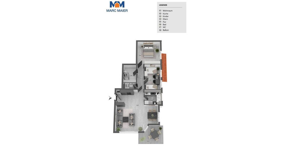 Etagenwohnung Aalen Dewangen - 3 Zimmer, 76 m&sup2;, 295.000&euro; | Angebot:26189396