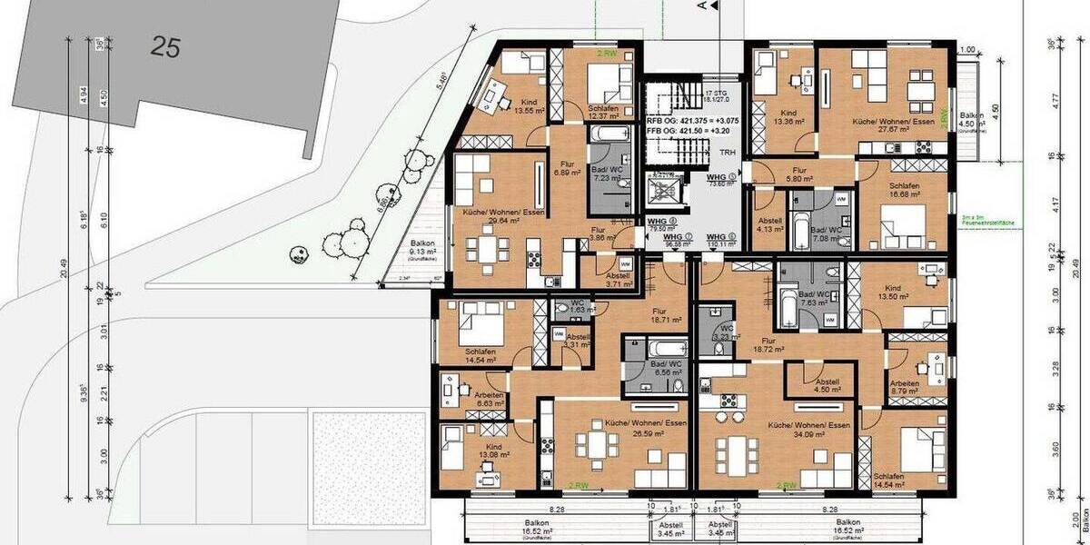 Etagenwohnung Schwäbisch Gmünd Bettringen - 3 Zimmer, 79 m&sup2;, 336.550&euro; | Angebot:26673031
