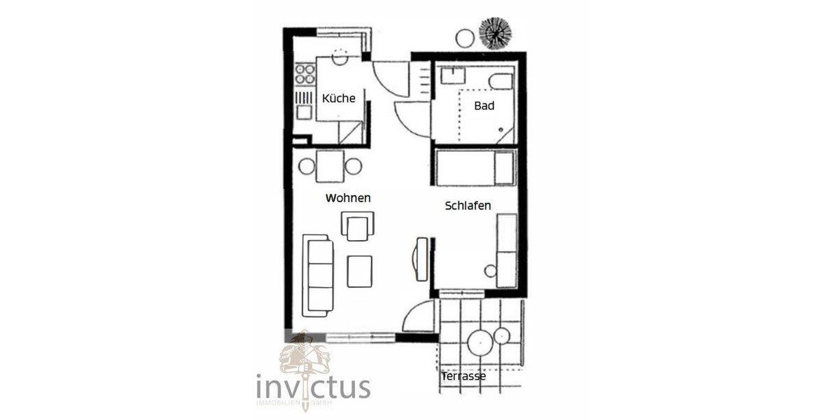 Erdgeschoßwohnung Mutlangen - 1.5 Zimmer, 56 m&sup2;, 149.000&euro; | Angebot:26646574