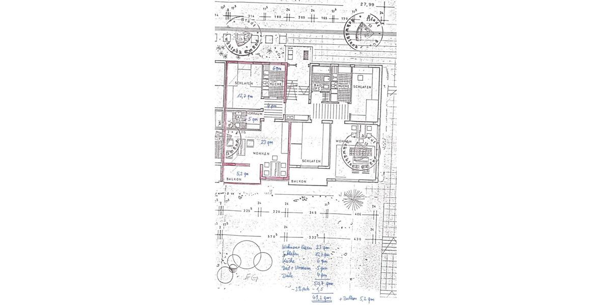 Erdgeschoßwohnung Täferrot - 2 Zimmer, 50 m&sup2;, 750&euro; | Angebot:26677358