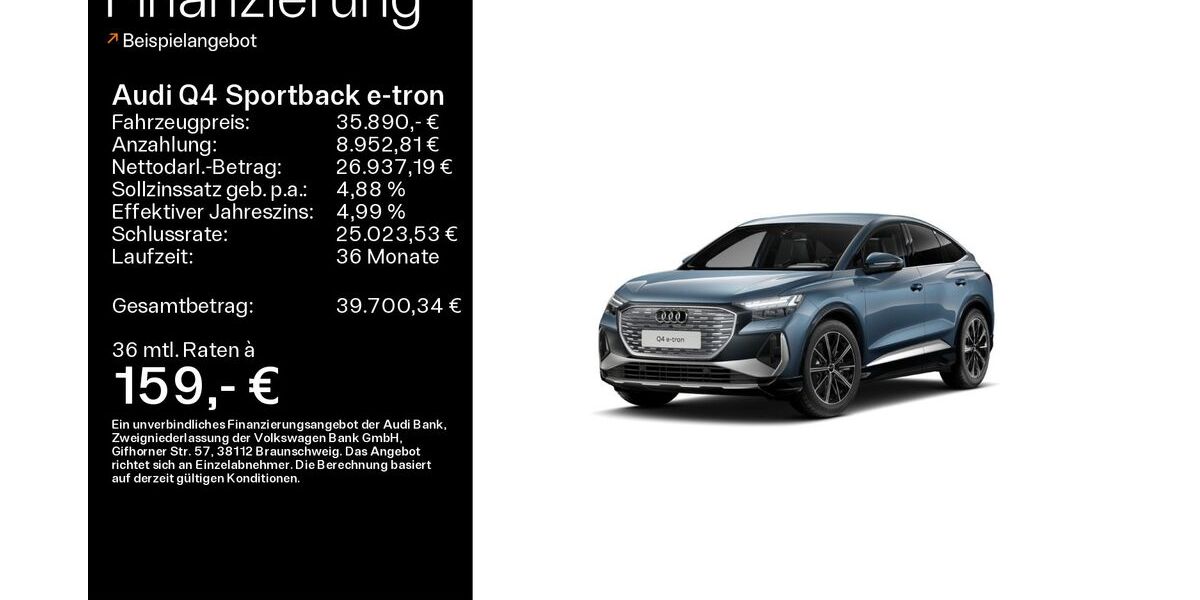 Audi Q4 e-tron 59.137 km 34.890 &euro; Heidenheim a. d. B. 89520