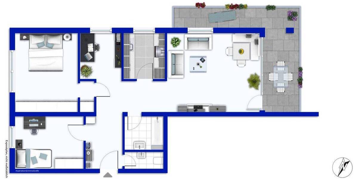 Etagenwohnung Aalen Unterkochen - 3 Zimmer, 94 m&sup2;, 269.000&euro; | Angebot:26697979