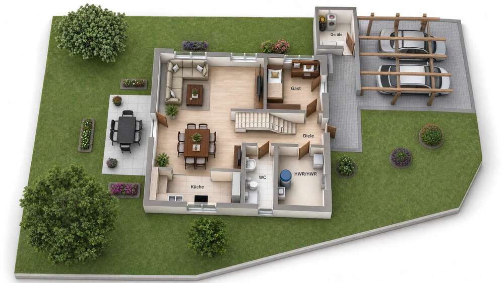 Neuwertige Stadtvilla mit ca. 160 m² Wohnfläche, Garten & 3 Stellplätzen, Energieklasse A - Einfamilienhaus Ottenbach | Angebot:27532436