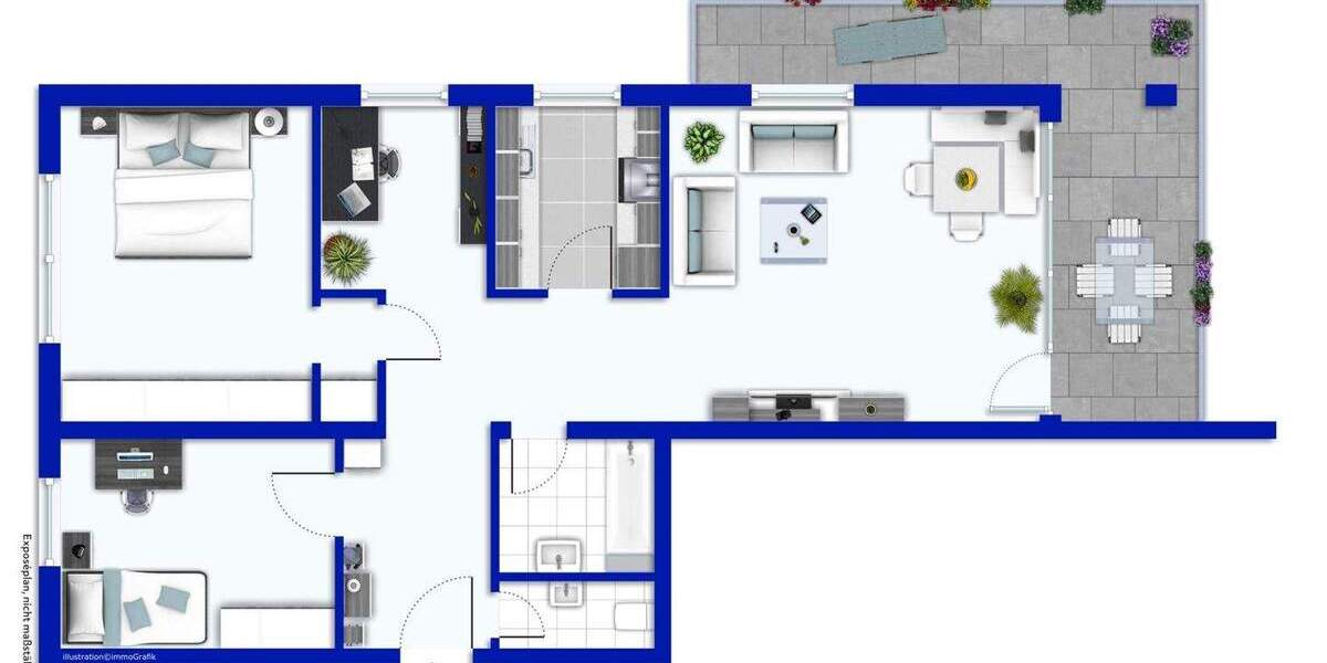 Etagenwohnung Aalen Unterkochen - 3 Zimmer, 94 m&sup2;, 280.000&euro; | Angebot:25686390