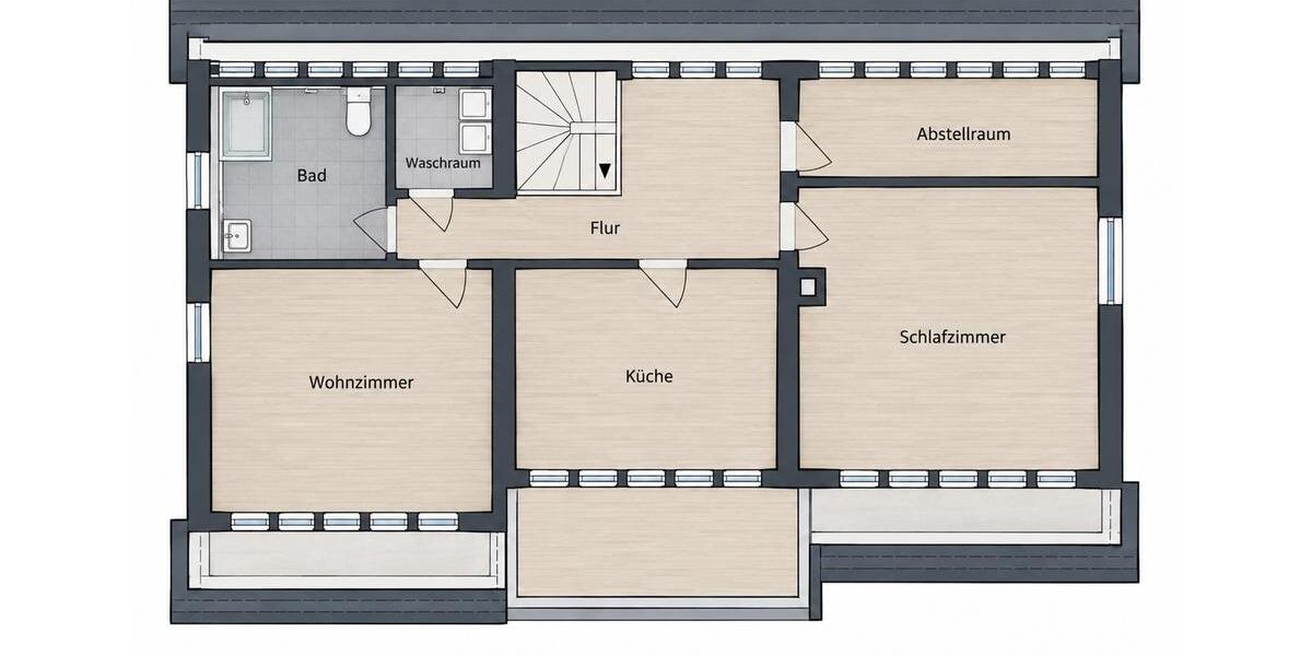 Dachgeschoßwohnung Aalen Attenhofen - 2.5 Zimmer, 46 m&sup2;, 700&euro; | Angebot:27595942